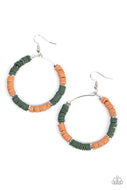 Skillfully Stacked Green Earrings
