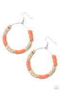 Skillfully Stacked Orange Earrings
