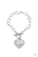 Paparazzi Accessories - Heartbeat Bedazzle - White
