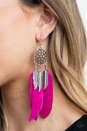 Paparazzi Accessories - In Your Wildest DREAM-CATCHERS - Pink