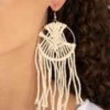 Paparazzi Accessories - MACRAME, Myself, and I – White