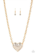Load image into Gallery viewer, Paparazzi Accessories - Heartbreakingly Blingy Gold

