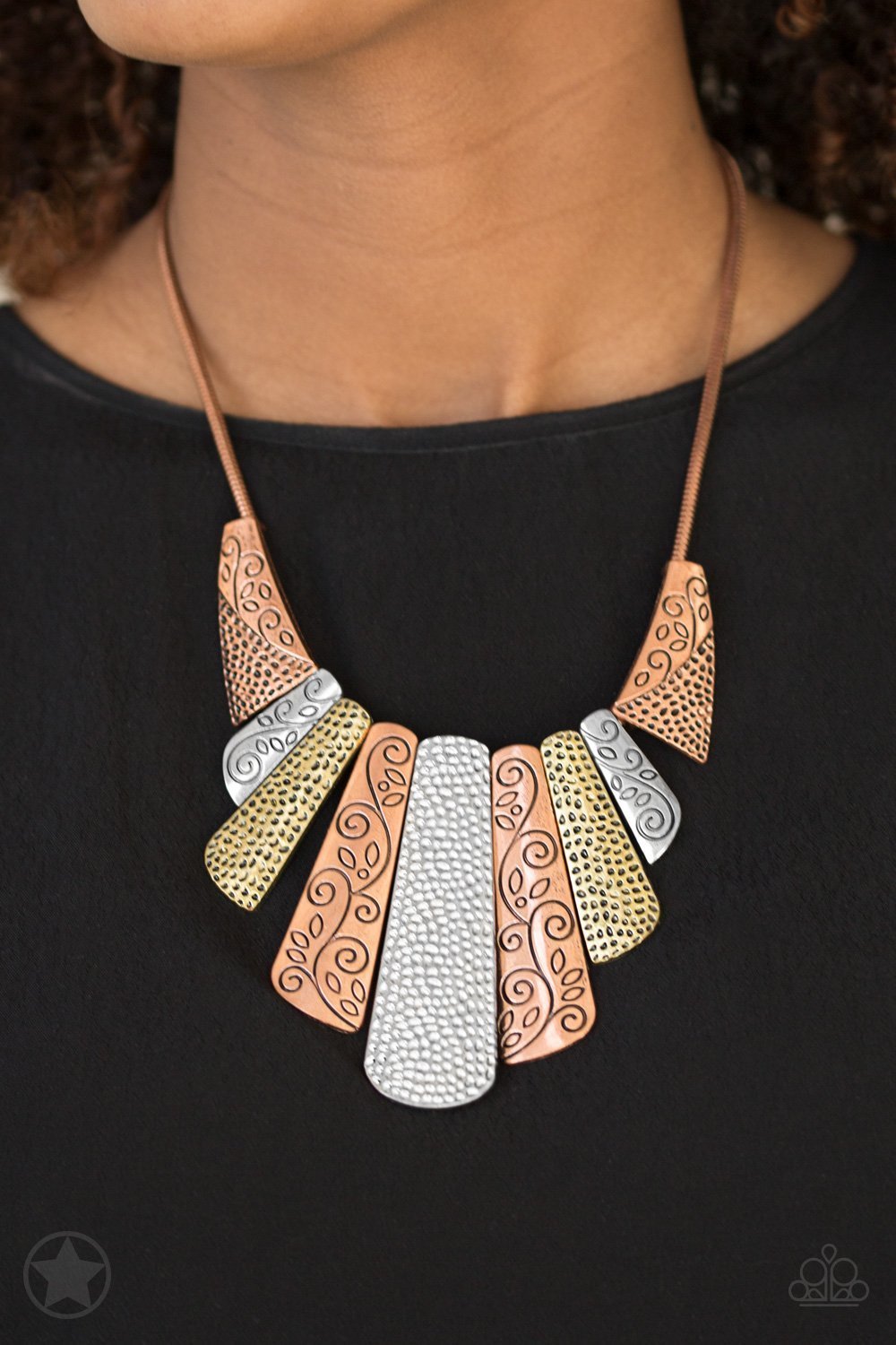 Untamed Necklace Silver and Brass
